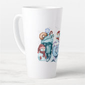 雪だるまマグカップ カフェラテマグ (左アングル)