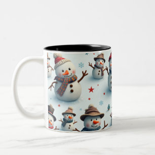 雪だるまマググ ツートーンマグカップ