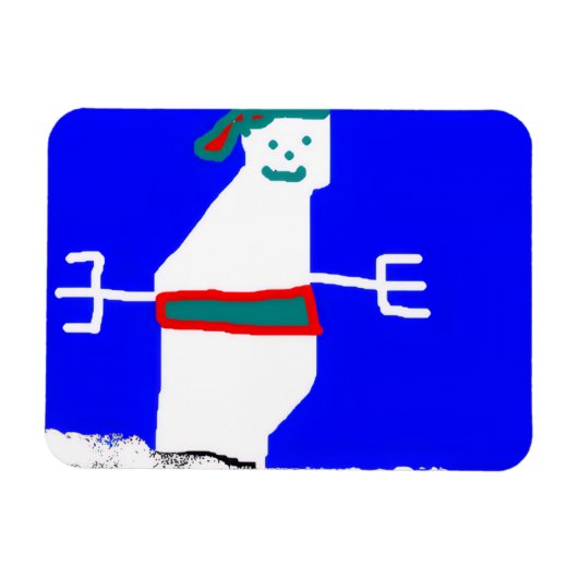 雪だるまマグネット マグネット (横)