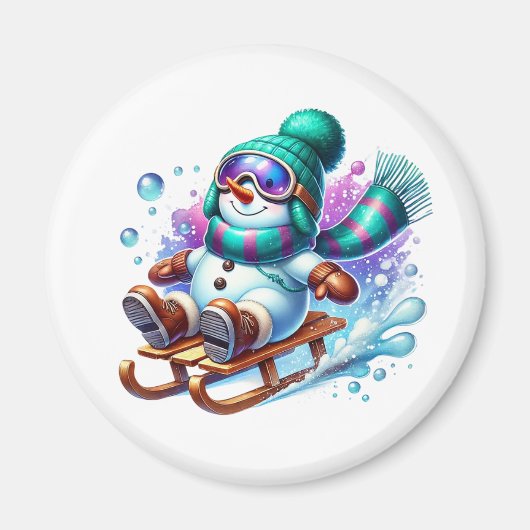 雪だるまマグネット マグネット (正面)