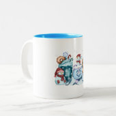 雪だるまマグ ツートーンマグカップ (正面左)