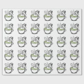 雪だるまマチャクリスマスにお風呂に ラッピングペーパー (フラット)