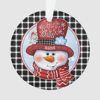 雪だるまメモリ:カスタマイズ可能な雪だるまクリスマス オーナメント
