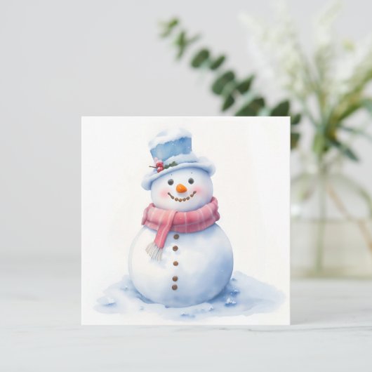 雪だるまメリークリスマスカード シーズンカード (スタンド正面)