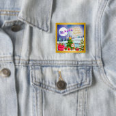 雪だるまメリークリスマスツリーギフト&ハッピーニューイヤー 缶バッジ (インサイチュ)