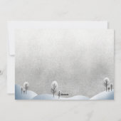 雪だるまメリークリスマスパーソナライズされたファミリー シーズンカード (裏面)