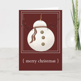 雪だるまメリークリスマスホリデーグリーティングカード シーズンカード