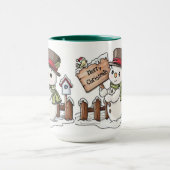 雪だるまメリークリスマスマグカップ マグカップ (中央)