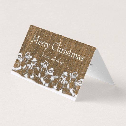 雪だるまメリークリスマス全米のクリスマスカーカスタムド (正面)