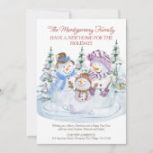 雪だるまメリーズニューホームフォーホリデーズムービング 案内状 (正面)