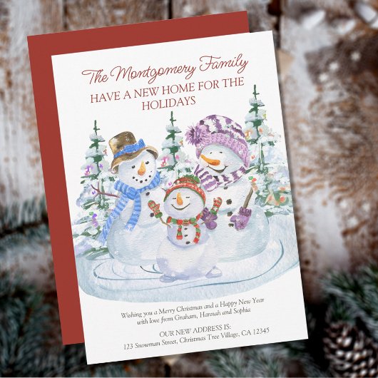 雪だるまメリーズニューホームフォーホリデーズムービング 案内状