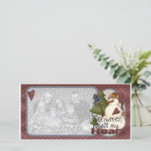 雪だるまメルトマイクリスマスフォトハートカード シーズンカード (スタンド正面)