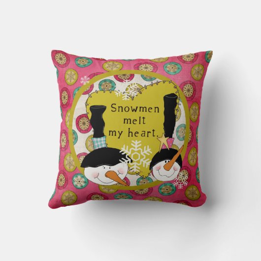 雪だるまメルトマイハートホリディピロー クッション (裏面)