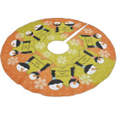 雪だるまメルトマイハートホリデーツリースカート ブラッシュドポリエステルツリースカート (アングル)