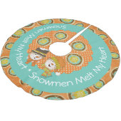 雪だるまメルトマイハート2ホリデーツリースカート ブラッシュドポリエステルツリースカート (アングル)