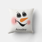 雪だるまモノグラムの クッション (裏面)