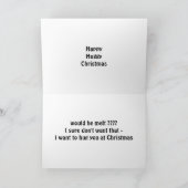 雪だるまユーモア-クリスマスにスウィーティ シーズンカード (内部)