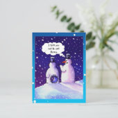 雪だるまユーモア ポストカード (スタンド正面)