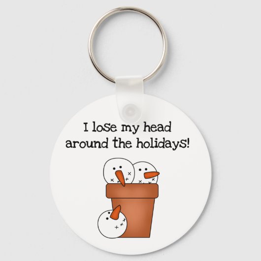 雪だるまユーモアTシャツとギフト キーホルダー (正面)