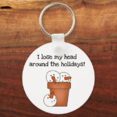 雪だるまユーモアTシャツとギフト キーホルダー (正面)