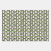 雪だるまラッピング紙フラットシートセット3 ラッピングペーパーシート (正面3)