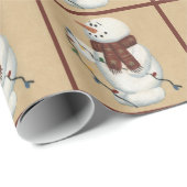 雪だるまラッピング紙 ラッピングペーパー (ロールコーナー)