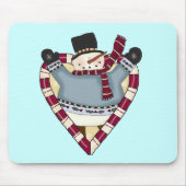 雪だるまラブTシャツとギフト マウスパッド (正面)