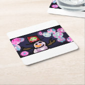 雪だるまラヴィ スクエアペーパーコースター (アングル)