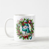 雪だるまリースコーヒーマグ コーヒーマグカップ (左)
