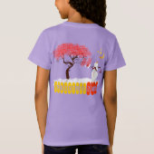 雪だるまルール雪だるまムーンを見上げる Tシャツ (裏面)