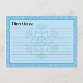 雪だるまレシピカード エンクロージャーカード (裏面)