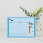 雪だるまレシピカード セーブザデート (スタンド正面)