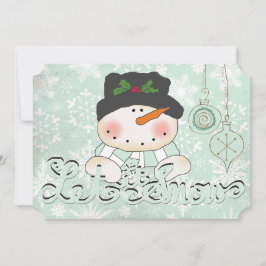 雪だるまレットイットスノークリスマスホリデイ シーズンカード