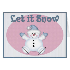 雪だるまレット雪の冬シーズンカード2