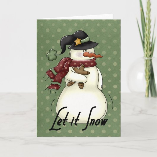 雪だるまレット雪冬シーズンカード シーズンカード (正面)