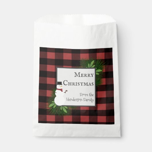 雪だるまレッドバッファロープライドバッグ フェイバーバッグ (正面)