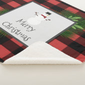 雪だるまレッドバッファロープリッドシェルパブランケット シェルパブランケット (3/4)