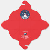 雪だるまレッドPERSONALIZE Cookieトリートボックス フェイバーボックス (見開き)