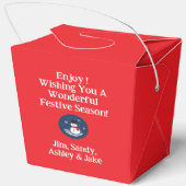 雪だるまレッドPERSONALIZE Cookieトリートボックス フェイバーボックス (裏面)