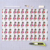 雪だるまレトロヴィンテージクリスマススノーマンおもしろい 薄葉紙 (クラフト)