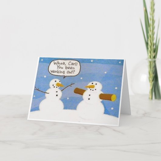 雪だるまログのグリーティングカード シーズンカード (正面)