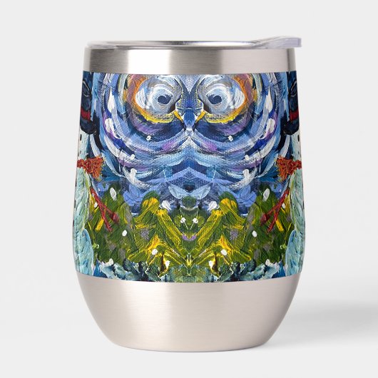 雪だるまワインタンブラー (左面)