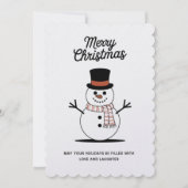 雪だるまワンダーランドのクリスマスカード シーズンカード (正面)