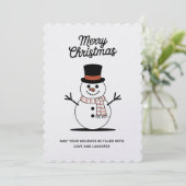 雪だるまワンダーランドのクリスマスカード シーズンカード (スタンド正面)