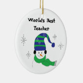 雪だるまワールド最高の先生 セラミックオーナメント (右)