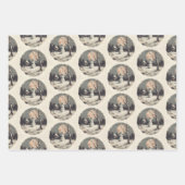 雪だるま不気味クリスマス ラッピングペーパーシート (正面3)