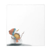 雪だるま与えの冬の休日 ノートパッド (正面)