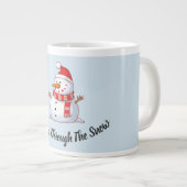 雪だるま主題 ジャンボコーヒーマグカップ (正面右)