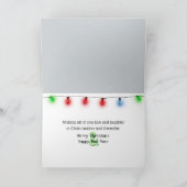 雪だるま付きクリスマスアイリッシュセッター犬 カード (内部)