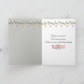 雪だるま付きクリスマスアイリッシュセッター カード (内部)